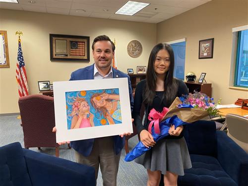 Sophia met with State Rep. Adam Anderson